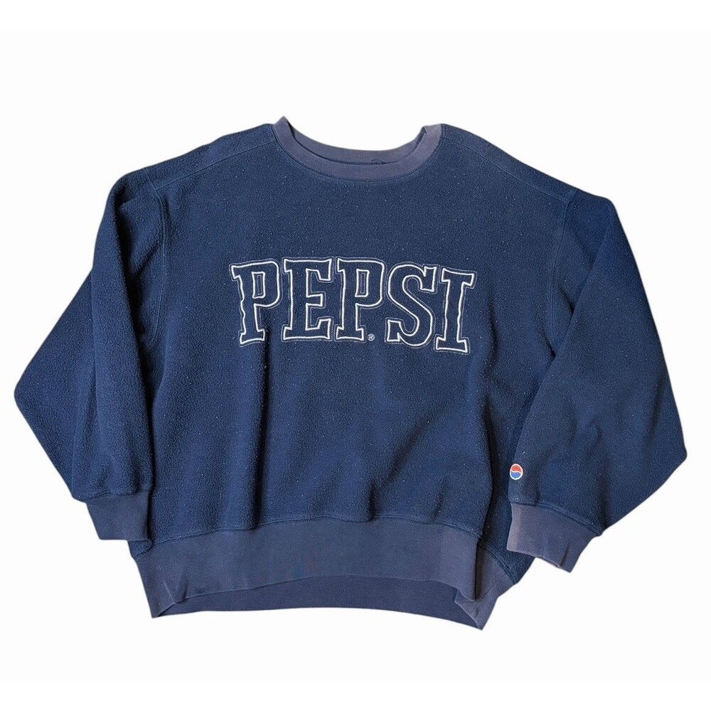Vintage 90’s Pepsi Crewneck Pullover Sweatshirt Inside Out Style Size Large